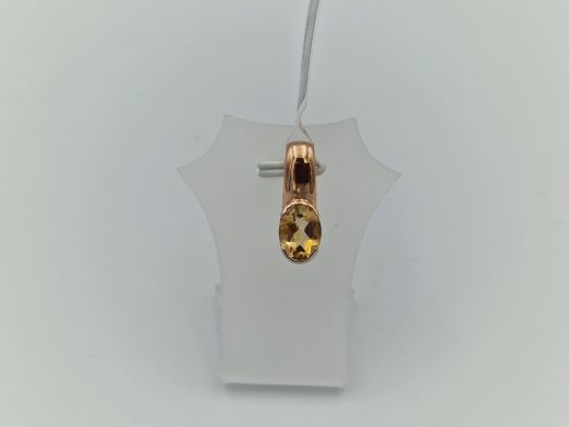 Zelta kulons ar citrīnu, 2.22 g