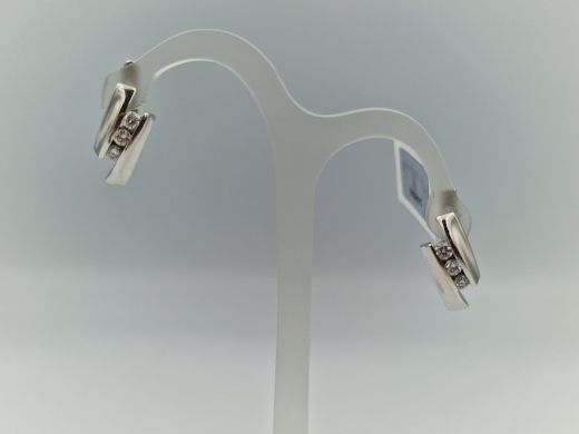 Золотые серьги с бриллиантом, 4.02 г