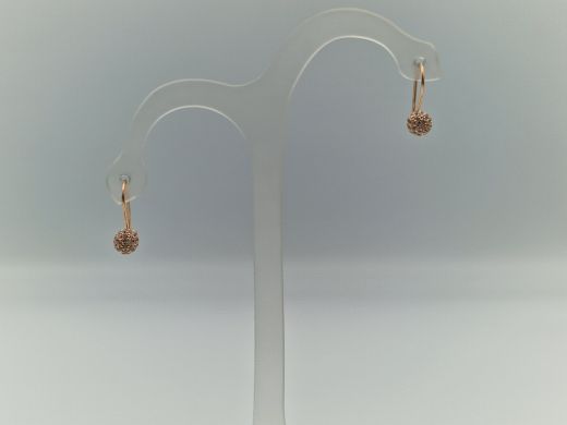 Zelta auskari ar cirkoniju, 1.69 g