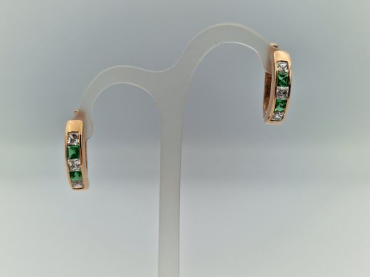 Zelta auskari ar cirkoniju, 4.29 g