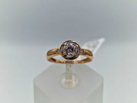 Zelta gredzens ar cirkoniju, 1.75 g, izm. 17