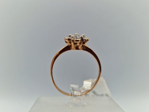 Zelta gredzens ar cirkoniju, 2.02 g, izm. 17.5