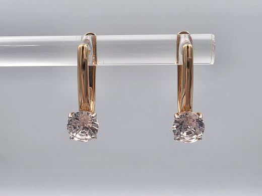 Zelta auskari ar cirkoniju, 2.09 g