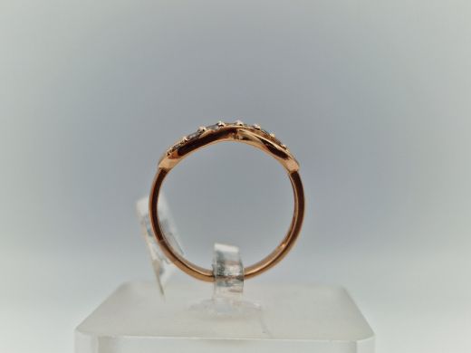 Zelta gredzens ar cirkoniju, 2.18 g, izm. 16.5