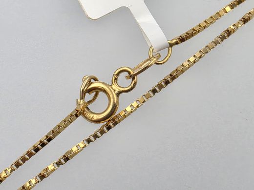 Gold necklace with diamond and sapphire, 3.99 g, size 43 cm