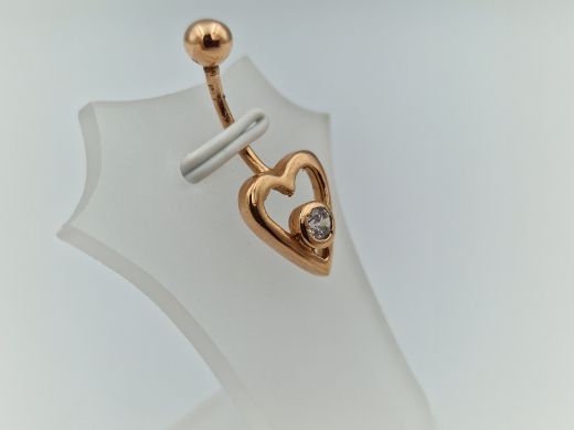 Золотой кулон с цирконом, 2.39 г