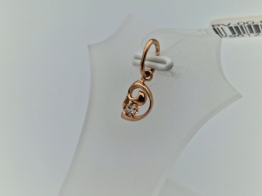 Золотой кулон с цирконом, 0.53 г