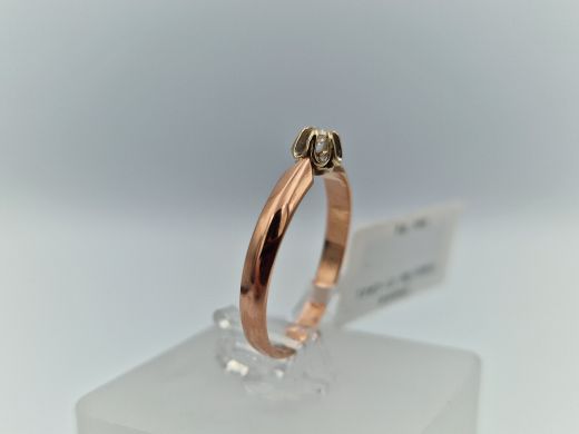 Zelta gredzens ar briljantu, 1.63 g, izm. 18