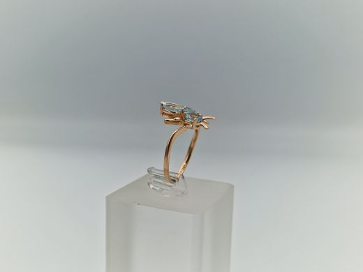 Zelta gredzens ar topāzu, 2.56 g, izm. 16.5