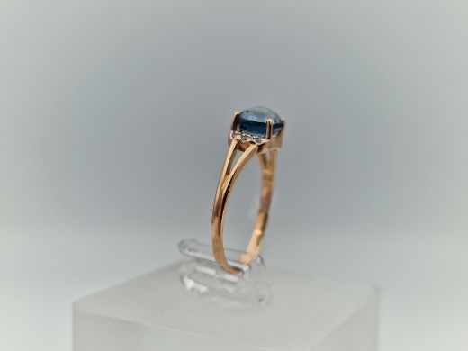 Zelta gredzens ar cirkoniju, 1.47 g, izm. 15.5