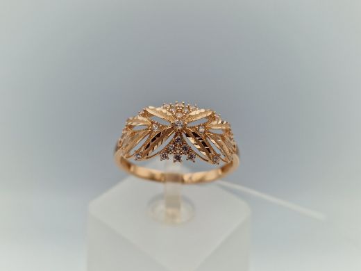 Zelta gredzens ar cirkoniju, 2.39 g, izm. 19