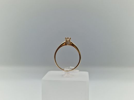 Zelta gredzens ar cirkoniju, 1.81 g, izm. 17.5