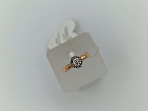 Zelta gredzens ar cirkoniju, 1.82 g, izm. 17.5