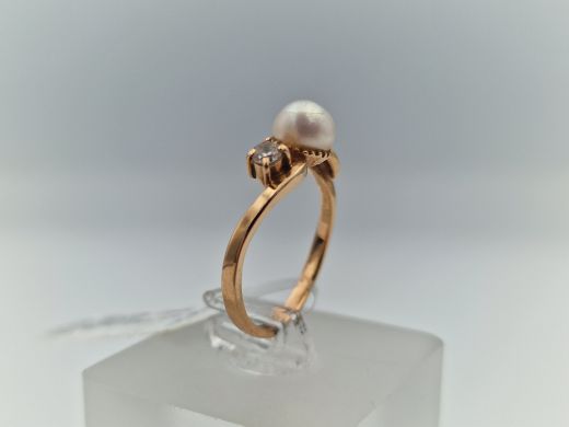 Zelta gredzens ar cirkoniju, 2.55 g, izm. 17.5