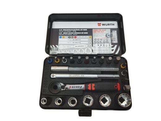 Wurth 1/4 Multi Socket Wrench Set Mini