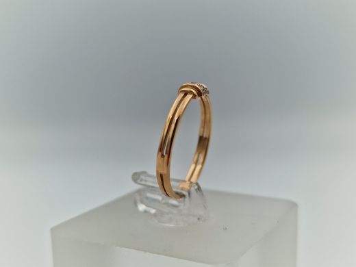 Zelta gredzens ar cirkoniju, 0.98 g, izm. 15.5