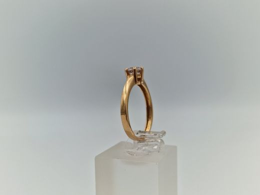 Zelta gredzens ar cirkoniju, 2.05 g, izm. 16.5