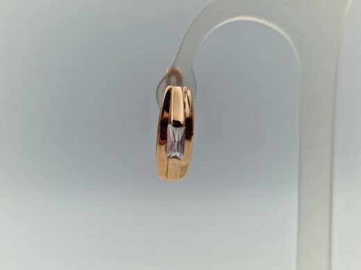 Золотые серьги с цирконом, 2.34 г