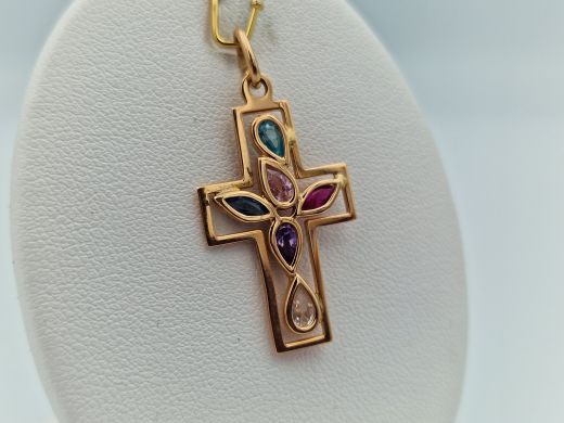 Zelta kulons ar cirkoniju, 2.18 g