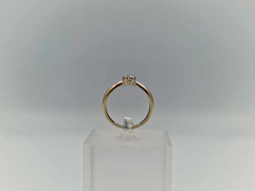 Zelta gredzens ar cirkoniju, 1.54 g, izm. 16.5