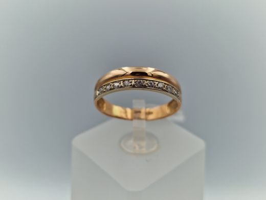 Zelta gredzens ar cirkoniju, 2.21 g, izm. 17.5
