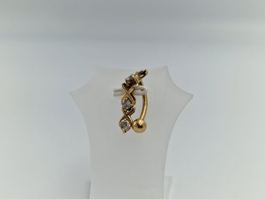 Золотой кулон с цирконом, 1.54 г