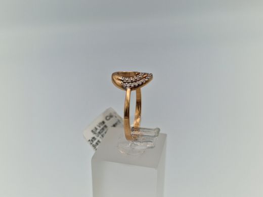 Zelta gredzens ar cirkoniju, 1.81 g, izm. 18