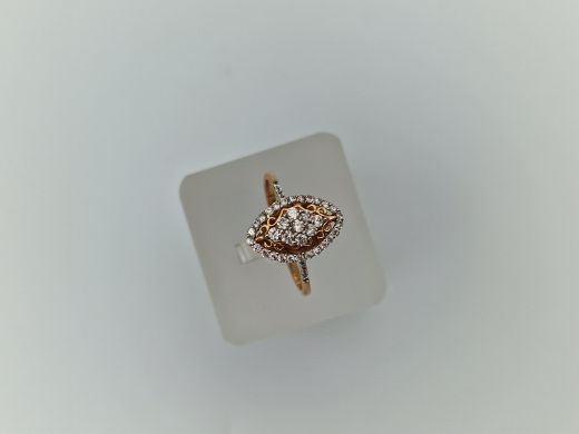 Zelta gredzens ar cirkoniju, 2.34 g, izm. 18