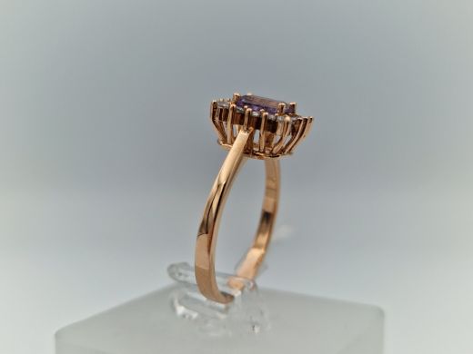 Zelta gredzens ar cirkoniju, 3.05 g, izm. 17.5