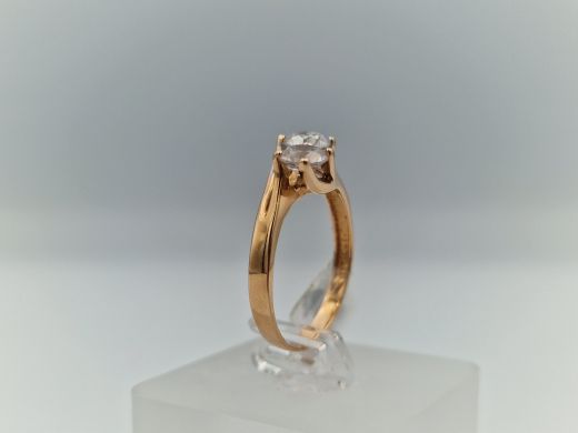 Zelta gredzens ar cirkoniju, 2.73 g, izm. 18