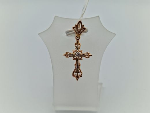 Золотой кулон с цирконом, 1.12 г