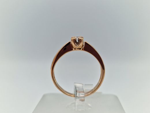 Zelta gredzens ar cirkoniju, 1.82 g, izm. 16.5