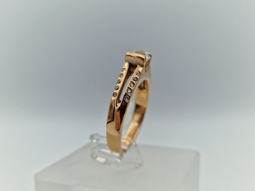 Zelta gredzens ar cirkoniju, 4.22 g, izm. 16.5