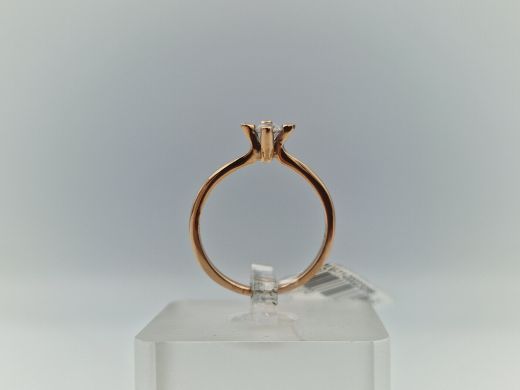 Zelta gredzens ar cirkoniju, 2.16 g, izm. 17.2