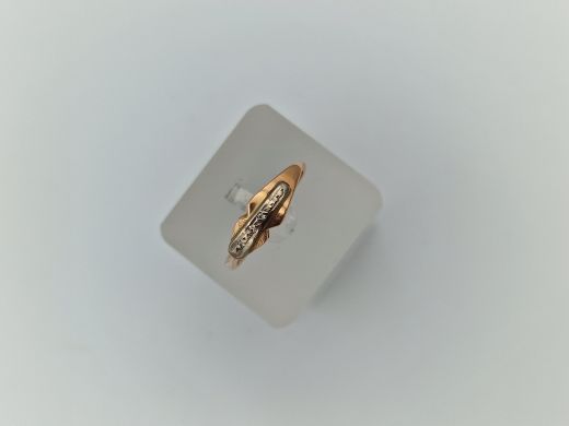 Zelta gredzens ar cirkoniju, 3.35 g, izm. 18.5