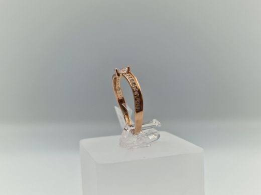 Zelta gredzens ar cirkoniju, 1.18 g, izm. 17