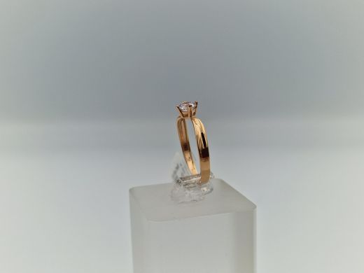 Zelta gredzens ar cirkoniju, 1.49 g, izm. 18.5