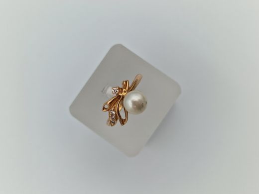 Zelta gredzens ar cirkoniju, 2.97 g, izm. 17