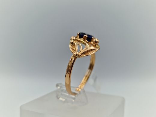 Zelta gredzens ar cirkoniju, 2.35 g, izm. 18.5