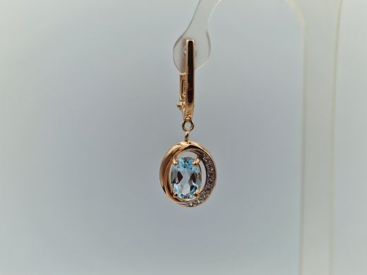 Zelta auskari ar cirkoniju, 2.92 g