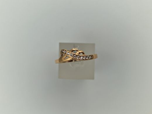 Zelta gredzens ar cirkoniju, 1.71 g, izm. 18.5