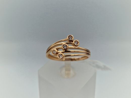 Zelta gredzens ar cirkoniju, 1.97 g, izm. 19