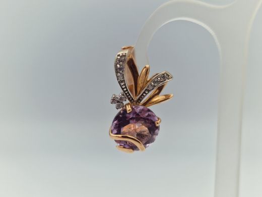 Zelta auskari ar cirkoniju, 7.58 g