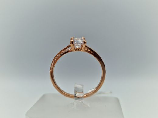 Zelta gredzens ar cirkoniju, 1.65 g, izm. 17.5