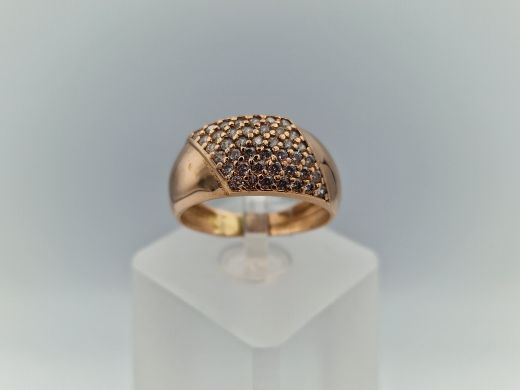 Zelta gredzens ar cirkoniju, 3.21 g, izm. 17