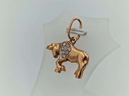 Zelta kulons ar cirkoniju, 2.29 g