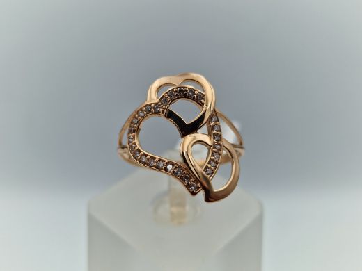 Zelta gredzens ar cirkoniju, 2.68 g, izm. 18.8