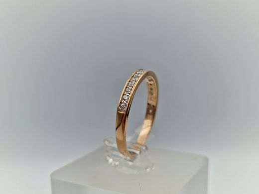 Zelta gredzens ar cirkoniju, 2.39 g, izm. 18.5