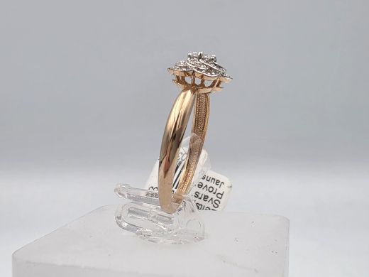 Zelta gredzens ar cirkoniju, 1.46 g, izm. 16.5