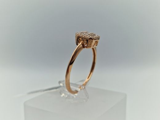 Zelta gredzens ar cirkoniju, 1.81 g, izm. 18.5